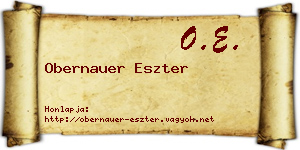Obernauer Eszter névjegykártya